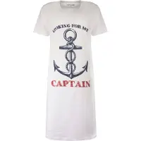 Temptation Dames Nachthemd - Bigshirt - Slaapkleed - Wit - Maat L