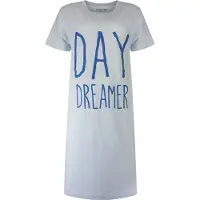 Temptation Dames Bigshirt - Day Dreamer Tekst - Licht Blauw - Maat M