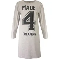 Temptation Dames Nachthemd - Bigshirt - Katoen - Grijs - Maat L