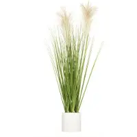 Atmosphera Kunstgras in cementen pot, hoogte 70 cm