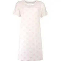 Temptation Dames Nachthemd - Stippen Patroon - Wit - Maat 3XL