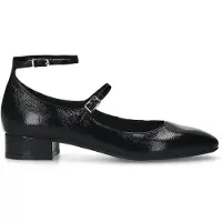 Manfield Zwarte lak leren Mary Jane pumps | Maat 40