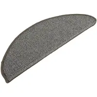 vidaXL Trapmatten 15 st 65x21x4 cm Grijs Halfrond Groot