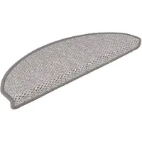 vidaXL Trapmatten zelfklevend 15 st sisal-look 65x21x4 cm platinakleur