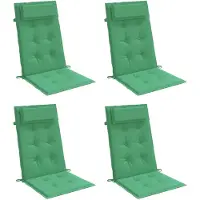 vidaXL Stoelkussens 4 st hoge rug oxford stof groen