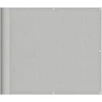 vidaXL Balkonscherm 90x600 cm 100% oxford polyester lichtgrijs