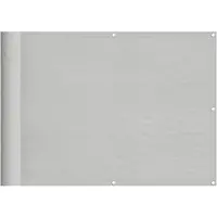 vidaXL Balkonscherm 75x400 cm 100% oxford polyester lichtgrijs