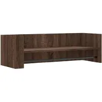 vidaXL Wandschap 100x35x30,5 cm bewerkt hout bruin eikenkleurig