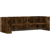 vidaXL Wandschap 100x35x30,5 cm bewerkt hout gerookt eikenkleurig
