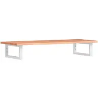 vidaXL Badkamer wandschap staal en massief eikenhout
