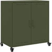 vidaXL Dressoir 68x39x72 cm staal olijfgroen