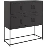 vidaXL Dressoir 100,5x39x107 cm staal zwart