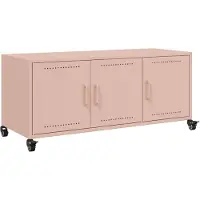 vidaXL Tv-meubel 100,5x39x43,5 cm staal roze