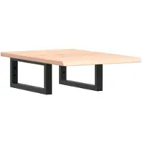 vidaXL Badkamer wandschap staal en massief eikenhout