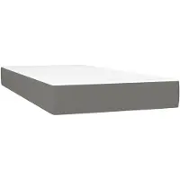 vidaXL Kindermatras met pocketvering, medium stevigheid, donkergrijs, 80x160 cm, met stoffen bekleding