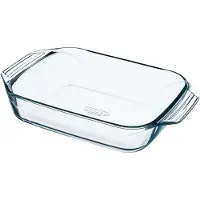 Pyrex 3x Rechthoekige glazen ovenschaal 1,4 liter 26 x 17 x 5,5 cm -