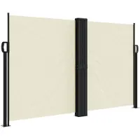 vidaXL Tuinscherm uittrekbaar 140x600 cm crème