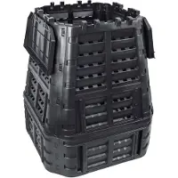 vidaXL Compostbak 740 L 93,3x93,3x113 cm zwart