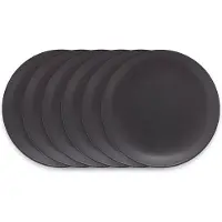 Vtwonen Ontbijtborden - Serviesset - Mat Zwart - Bordenset van 6 - 20cm