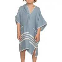 Lalay Kinder strandponcho hamam air blue van Lalay - maat 2-3 jaar t/m 10-11 jaar