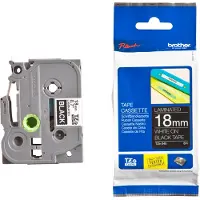 Brother Tape TZe-345 Wit op zwart (18 mm)