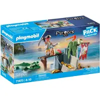Playmobil Starter Pack 71473 Piraat met Alligator vanaf 4 jaar, Eenheidsmaat