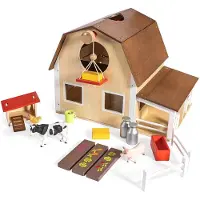 Eurekakids Wooden Farm With Animals And Accessories-la Granja De Paul Bruin Kinderen