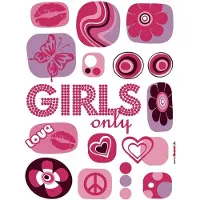 Komar - Muursticker - Girls - Zelfklevend - Muurdecoratie - Stickers - 50 x 70 cm