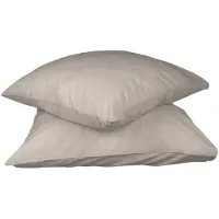 HappyBed Taupe 60x70 - kussensloop set 2 stuks - 100% microvezel - Met rits sluiting