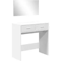 vidaXL Kaptafel met spiegel 80x39x80 cm wit