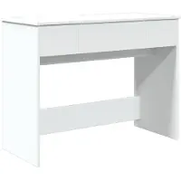 vidaXL Kaptafel met spiegel 100x45x76 cm wit
