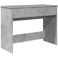 vidaXL Kaptafel met spiegel 100x45x76 cm betongrijs
