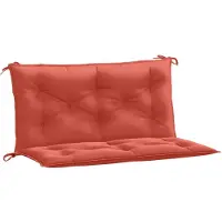 vidaXL Tuinbankkussens 2 st 100x50x7 cm stof gemêleerd rood