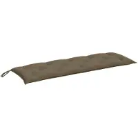 vidaXL Tuinbankkussen 150x50x7 cm stof gemêleerd taupe