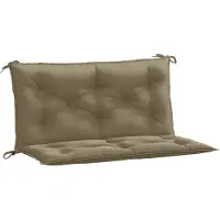 vidaXL Tuinbankkussens 2 st 100x50x7 cm stof gemêleerd taupe