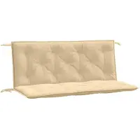 vidaXL Tuinbankkussens 2 st 120x50x7 cm stof gemêleerd beige