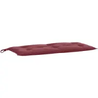 vidaXL Tuinbankkussen 100x50x7 cm stof gemêleerd wijnrood