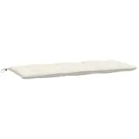 vidaXL Tuinbankkussen 120x50x7 cm stof gemêleerd crèmekleurig
