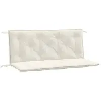 vidaXL Tuinbankkussens 2 st 120x50x7 cm stof gemêleerd crèmekleurig