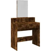 vidaXL Kaptafel met spiegel 80x41x144,5 cm gerookt eikenkleurig