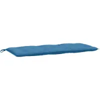 vidaXL Tuinbankkussen 120x50x7 cm stof gemêleerd blauw