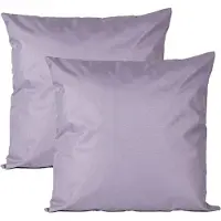 Anna's Collection Buiten of tuin sier kussens - 2x - lila paars - 45 x 45 cm - binnen/buiten - zitkussens tuinbank
