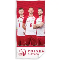 Carbotex strandlaken Polen 70 x 140 cm rood