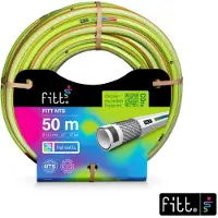 Bradas 6-laags tuinslang, 1/2 inch, NTS, knik- en verdraaiingsbestendig, groen, 50 meter