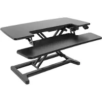 Worktrainer - UPdesk Cross - Elektrische bediening - Hoogte 12 - 50,5 cm - Breedte 41,5 x 88 cm - Monitor verhoger - Bureauverhoger - In hoogte verstelbaar - Zwart
