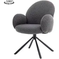 Tower Living Imola swivel armchair - Anthracite (Antraciet, 66x91x66cm)