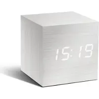 Gingko Cube Click Clock Wit