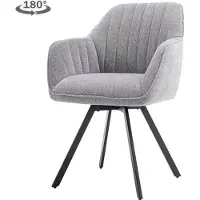 Tower Living Bruno swivel armchair - Blue grey (Grijs, 60x87x67cm)