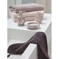 Aquanova London Badtextiel Calla | 70 x 130 cm | Bruin / Paars | Katoen