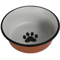 Boon RVS eetbak terracottalook voor hond en kat 2 x 16 cm